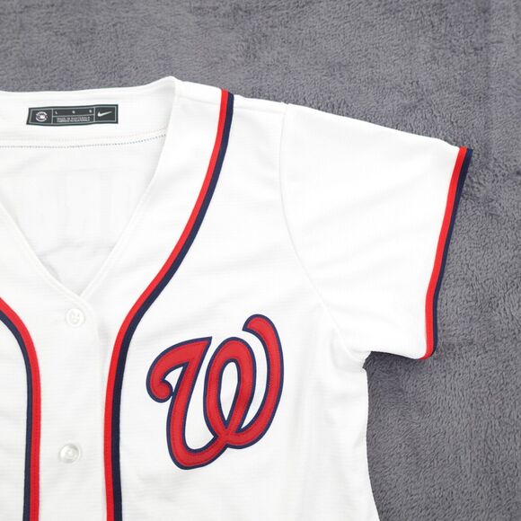 Washington Nationals Jersey Womens Large White Patrick Corbin 46 Mlb Baseball - Picture 9 of 16